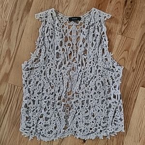 Kaktus Lace Vest.  Sz S/M.  Gray